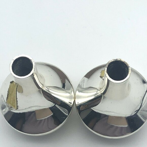 Mid Century Silver Onion Tiny Taper Candle Holder Set Quist Danish West Germany - Picture 7 of 11